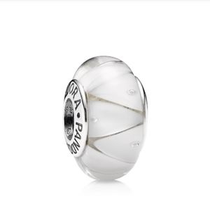 Pandora Murano Captivating White Zig-Zag Charm 925 ALE 790921
